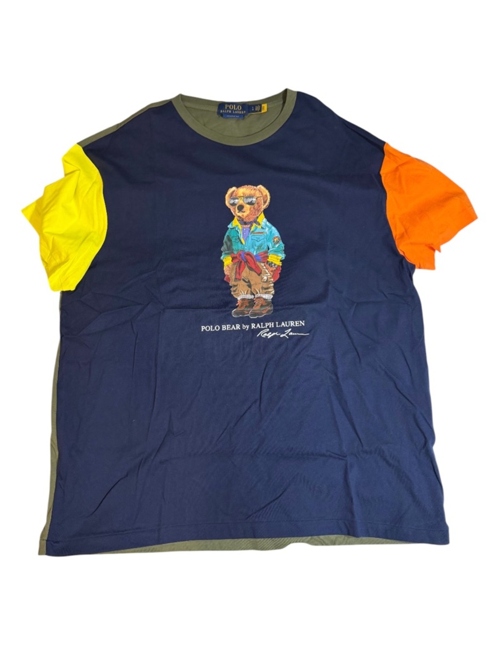 Polo Ralph Lauren Men's Custom Slim Fit Polo Bear T-Shirt in Navy Multi Large